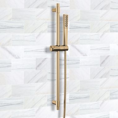Click here to see Delta 51808-CZ-PR Delta Universal Premium Single-Setting Slide Bar Hand Shower, TouchClean, WaterSense, 1.75 GPM, Lumicoat Champagne Bronze - 51808-CZ-PR
