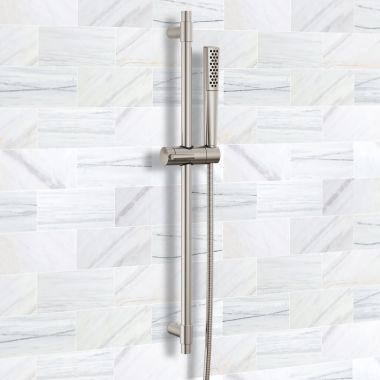 Click here to see Delta 51808-SS-PR Delta Universal Premium Single-Setting Slide Bar Hand Shower, TouchClean, WaterSense, 1.75 GPM, Lumicoat Stainless - 51808-SS-PR