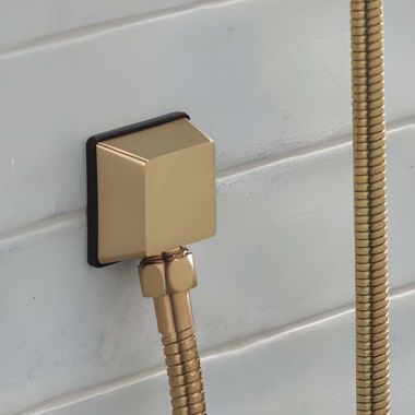 Click here to see Delta 50570-CZ-PR Delta Universal Showering Components - Square Wall Elbow for Hand Shower, Lumicoat Champagne Bronze - 50570-CZ-PR