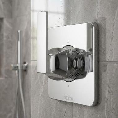 Click here to see Delta RP103589PC Delta Velum Three-Function Diverter Escutcheon, Chrome - RP103589PC 