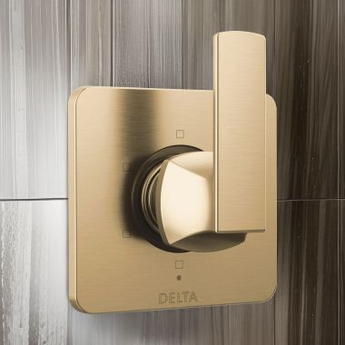 Click here to see Delta T11937-CZ Delta Velum 6-Setting 3-Port Diverter Trim, ADA, Champagne Bronze - T11937-CZ