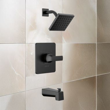 Click here to see Delta T14437-BLLHD Delta Velum Monitor 14 Series Tub & Shower, TouchClean, MultiChoice, ADA, 1.75 GPM, Matte Black - T14437-BLLHD