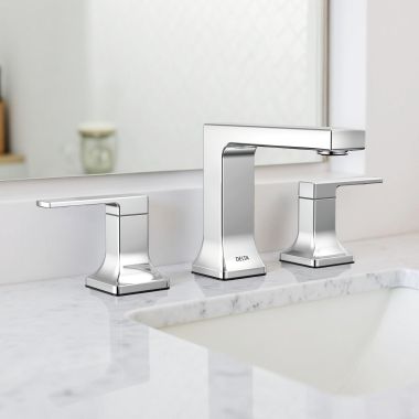 Click here to see Delta 3537LF-MPU Delta Velum Two Handle Widespread Bathroom Faucet, ADA, 1.2 GPM, Chrome - 3537LF-MPU
