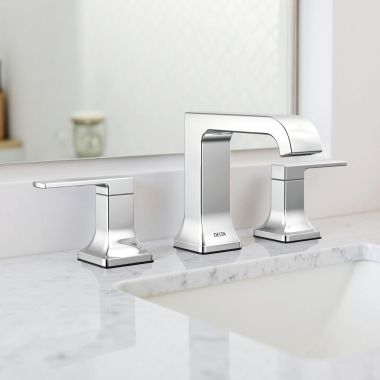 Click here to see Delta 3539LF-MPU Delta Velum Two Handle Widespread Bathroom Faucet, ADA, 1.2 GPM, Chrome - 3539LF-MPU