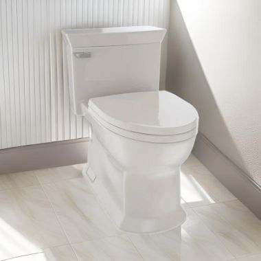 Click here to see Toto MS964124CEFG#03 TOTO Eco Soirée One-Piece Skirted Toilet with SoftClose Seat, CEFIONTECT, Elongated, Universal Height, 1.28 GPF, Bone - MS964124CEFG#03