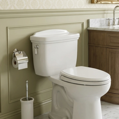 Click here to see TOTO USA INC ST753EN#01 TOTO Eco Dartmouth Toilet Tank with Left-Hand Trip Lever, 1.28 GPF, Close-Coupled, Cotton White - ST753EN#01