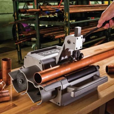 Click here to see Ridgid 93492 RIDGID Model 122 Copper and Stainless Steel Cutting and Prep Machine for Types K, L, M Copper, 115V - 93492