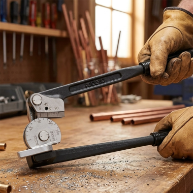 Click here to see Ridgid 36112 RIDGID Model 406M 6mm Lever Instrument Bender with 16mm Bend Radius, For Copper, Steel and Stainless Steel Tube - 36112 