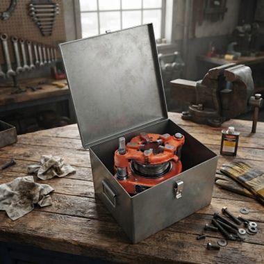 Click here to see Ridgid 96725 RIDGID Metal Carrying Case for 141 Geared Threaders - 96725