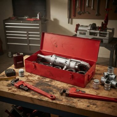 Click here to see Ridgid 42950 RIDGID B-171-X Metal Carrying Case for Model 700 Power Drive - 42950 
