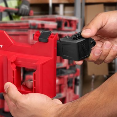 Click here to see Milwaukee 48-22-8601 Milwaukee PACKOUT 2-Pack Attachment Mount for Tool Box, 25 lb Capacity - 48-22-8601