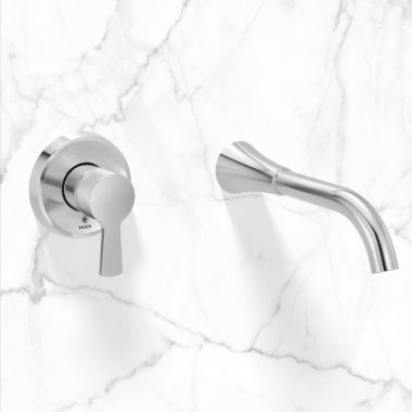 Click here to see Moen WT430 Moen Jase Wall Mount Tub Filler, One Handle, ADA, 8 GPM, Chrome - WT430