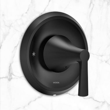 Click here to see Moen T2541BL Moen Jase Posi-Temp Pressure Balancing Valve Trim, M-PACT System, Matte Black - T2541BL