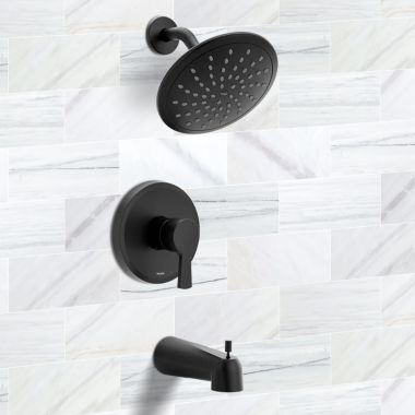 Click here to see Moen UT2433EPBL Moen Jase Tub/Shower Trim, M-CORE 2 Series, ADA, 1.75 GPM, Matte Black - UT2433EPBL