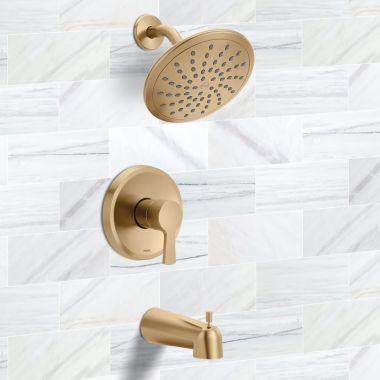 Click here to see Moen UT2433EPBZG Moen Jase Tub/Shower Trim, M-CORE 2 Series, ADA, 1.75 GPM, Bronzed Gold - UT2433EPBZG