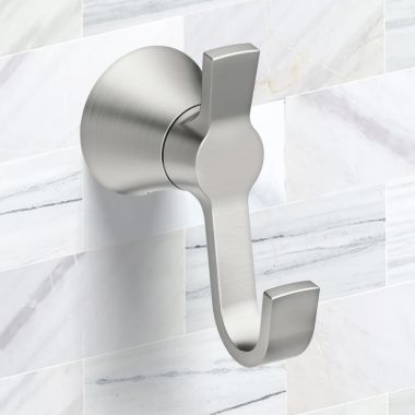 Click here to see Moen YB0703BN Moen Jase Double Robe Hook, Brushed Nickel - YB0703BN