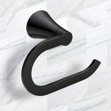 Click here to see Moen YB0786BL Moen Jase Towel Ring, Matte Black - YB0786BL 