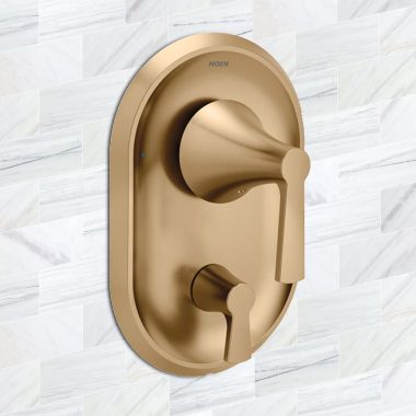 Click here to see Moen T2195BZG Moen Jase Posi-Temp with Diverter Valve Trim, M-PACT, ADA, Bronzed Gold - T2195BZG