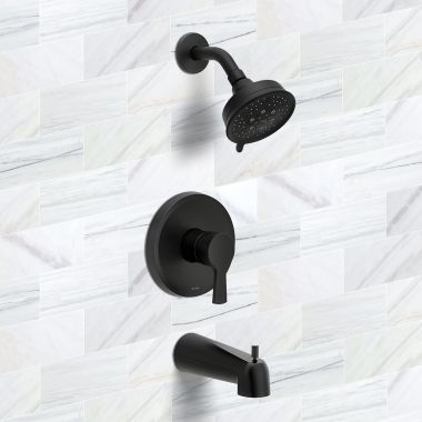 Click here to see Moen UT2413EPBL Moen Jase M-CORE 2 Series Tub/Shower Trim, M-PACT, ADA, 1.75 GPM, Matte Black - UT2413EPBL