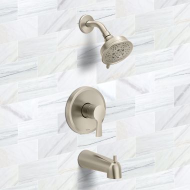 Click here to see Moen UT2413EPBN Moen Jase M-CORE 2 Series Tub/Shower Trim, M-PACT, ADA, 1.75 GPM, Brushed Nickel - UT2413EPBN