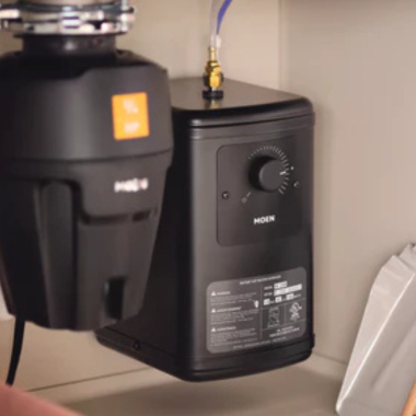 Click here to see Moen IH2300 Moen 5/8-Gallon Instant Hot Water Tank, 1500 W, 120V / 60Hz, Matte Black - IH2300