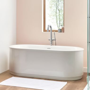 Click here to see American Standard 2549004.020 American Standard Studio S 68” Freestanding Bathtub, Center Drain with Integrated Overflow, White - 2549004.020