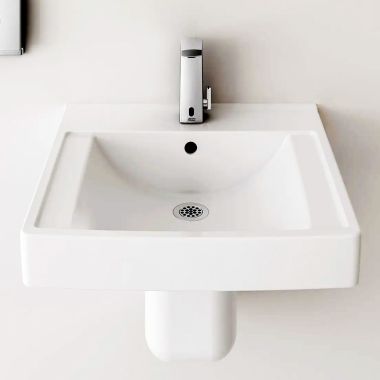Click here to see American Standard 9134001EC.020 American Standard Decorum 21 x 20-1/4-Inch Wall-Hung Sink with Center Hole, EverClean, ADA, White - 9134001EC.020