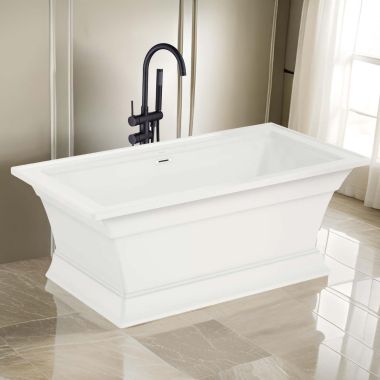 Click here to see American Standard 1614305.002 American Standard Town Square S Freestanding Bathtub Overflow Cover and Drain Kit, Polished Chrome - 1614305.002