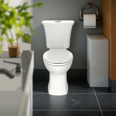 Click here to see American Standard 204Aa200.020 American Standard Edgemere Chair-Height Elongated Dual-Flush Two-Piece Toilet. 1.6 GPF/1.1 GPF, ADA, PowerWash, Less Seat, White - 204AA200.020