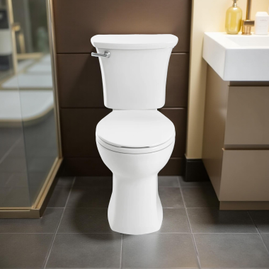 Click here to see American Standard 204BB104.020 American Standard Edgemere Right Height Round Front High Efficiency Two-Piece Toilet, 1.28 GPF, ADA, 10