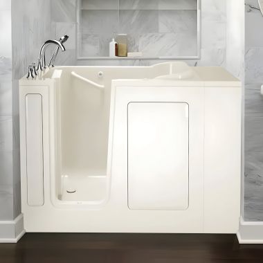Click here to see American Standard 2848.309.WLL American Standard Gelcoat 28x48-Inch Walk-in Bathtub with Whirlpool System, Left Hand Door, and Drain. Linen - 2848.309.WLL