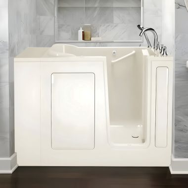 Click here to see American Standard 2848.309.WRL American Standard Gelcoat 28x48-Inch Walk-in Bathtub with Whirlpool System, Right Hand Door, and Drain. Linen - 2848.309.WRL