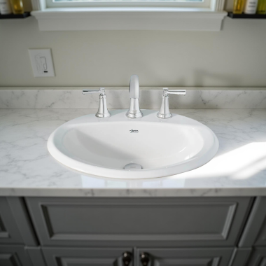 Click here to see American Standard 0475220.020 American Standard Reliant Oval Drop-In Bathroom Sink with 3-Hole 8