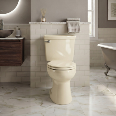 Click here to see American Standard 3717A001.021 American Standard Cadet 3.1 Chair Height Elongated Universal Toilet Bowl, Bone - 3717A001.021 