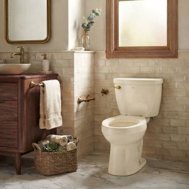 Click here to see American Standard 3717B001.222 American Standard Cadet 3.1 Chair Height Round Universal Toilet Bowl, Linen - 3717B001.222