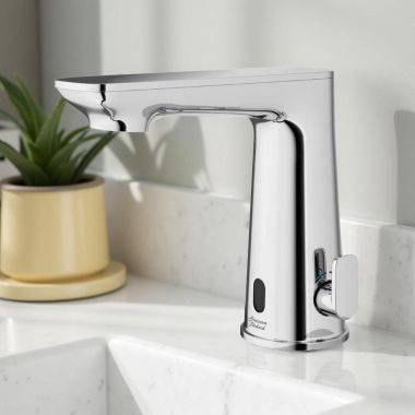 Click here to see American Standard 7020205.002 American Standard Selectronic Clean IR Touchless Bathroom Faucet, Lead-Free, Lithium Battery, 0.5 GPM, Polished Chrome - 7020205.002