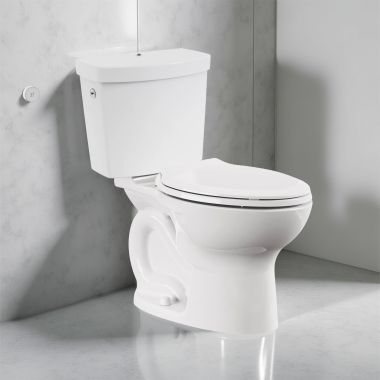Click here to see American Standard 215AA769.020 American Standard Cadet Touchless Chair Height Elongated Toilet with Locking Device, 1.28 GPF, EverClean, White - 215AA.709