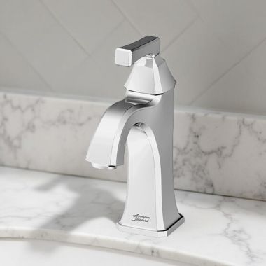 Click here to see American Standard 7612107.002 American Standard Crawford Monoblock Bathroom Faucet with Metal Pop-up Drain, 1.2 GPM, WaterSense, Chrome - 7612107.002