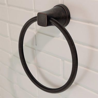 Click here to see American Standard 7617190.278 American Standard Glenmere Round Wall Mounted Towel Ring, Legacy Bronze - 7617190.278
