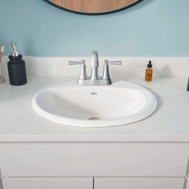 Click here to see  7617207.002 American Standard Glenmere Centerset Bathroom Faucet with Metal Push Pop-Up, 2 Handle, ADA, WaterSense, 1.2 GPM, Polished Chrome - 7617207.002