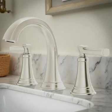 Click here to see American Standard 7617807.295 American Standard Glenmere Widespread Bathroom Faucet with Metal Push Pop-Up, Speed Connect Hose, WaterSense, 1.2 GPM, Brushed Nickel - 7617807.295