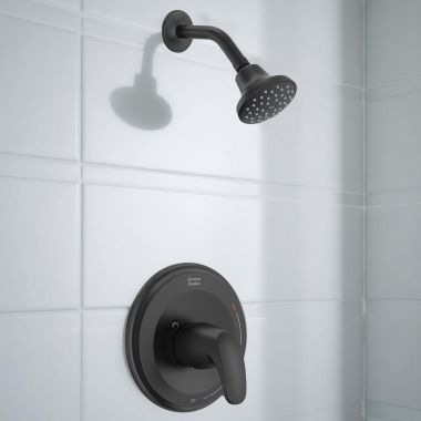 Click here to see American Standard TU075507.243 American Standard Colony Pro Shower Only Trim, Pressure Balance, Less Showerhead, Matte Black - TU075.507.243