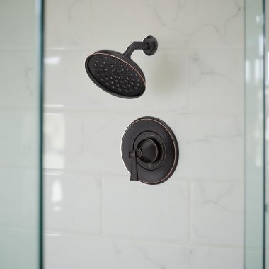 Click here to see American Standard TU617507.278 American Standard Glenmere Shower Only Trim Kit with Lever Handle, ADA-Compliant, 1.8 GPM, Legacy Bronze - TU617507.278