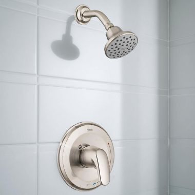 Click here to see AMERICAN STANDARD TU075.507.295 American Standard Colony Pro Shower Only Trim, Pressure Balance, Less Showerhead, Brushed Nickel - TU075.507.295