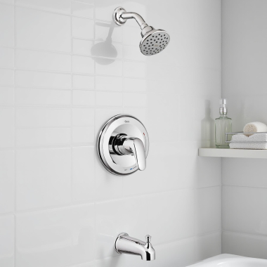 Click here to see American Standard TU075.508XH.002 American Standard Colony Pro Tub and Shower Trim with Double Ceramic Pressure Balance Cartridge, Less Shower Head, Polished Chrome - TU075.508XH.002
