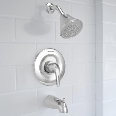 Click here to see AMERICAN STANDARD TU385.502.002 American Standard Reliant 3 Tub Trim Kit, Lever Handle, Pressure Balance, 2.5 GPM, Polished Chrome - TU3885.502.002