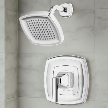 Click here to see American Standard TU612501.002 American Standard Crawford Pressure Balance Shower Trim, ADA, Metal Lever Handle, 0.5 GPM, Polished Chrome - TU612501.002