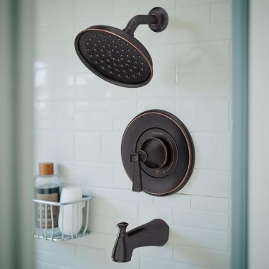 Click here to see American Standard TU617502.278 American Standard Glenmere Tub/Shower Trim Kit with Showerhead, 2.5 GPM, Legacy Bronze - TU617502.278