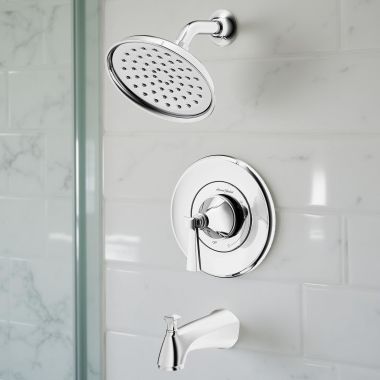 Click here to see American Standard TU617508.002 American Standard Glenmere Tub/Shower Trim Kit with Water-Saving Showerhead, WaterSense, 1.8 GPM, Chrome - TU617508.002