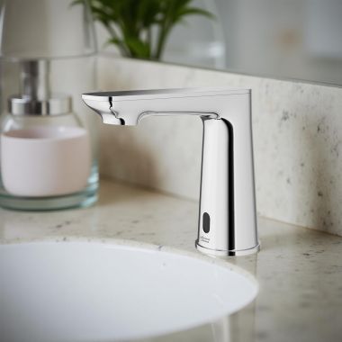 Click here to see American Standard 7020105.002 American Standard Selectronic IR Touchless Bathroom Faucet, Less Mixer, Battery-Powered, 0.5 GPM, Chrome - 7020105.002